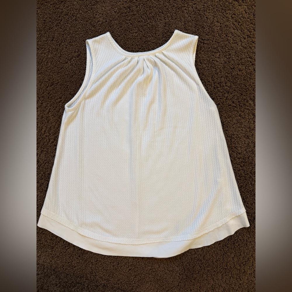 Wafflknit Flowy TankTop White Lightweight